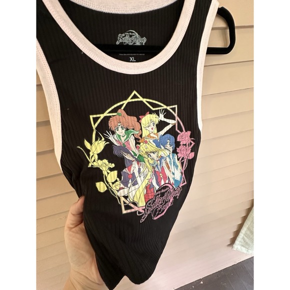 Pretty Guardian SAILOR MOON Crystal Women's Cropped Tank Top Mercury‎ Mars XL - Picture 3 of 3